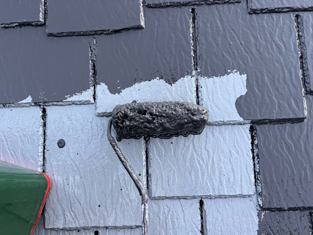 見沼区 屋根外壁塗装 屋根 上塗り1 ミヤケン