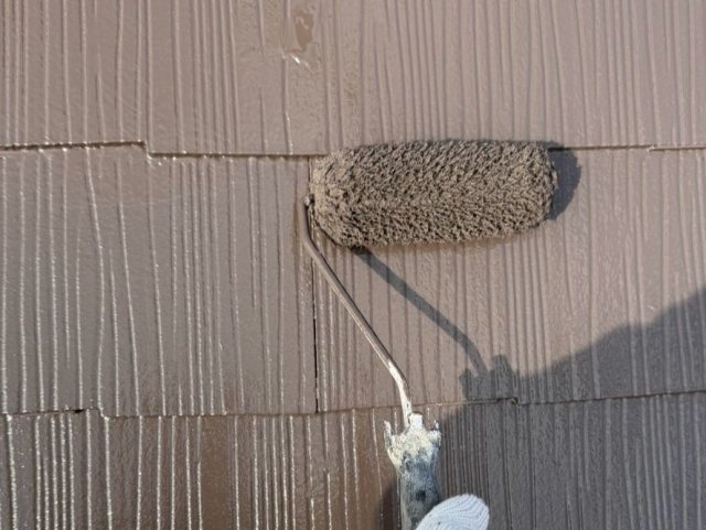 さいたま市北区 屋根塗装 上塗り2 ミヤケン