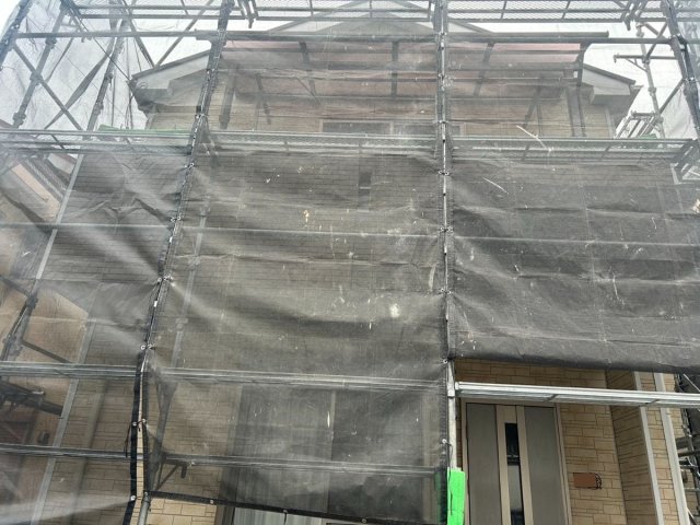 志木市上宗岡 屋根外壁塗装 足場 ミヤケン