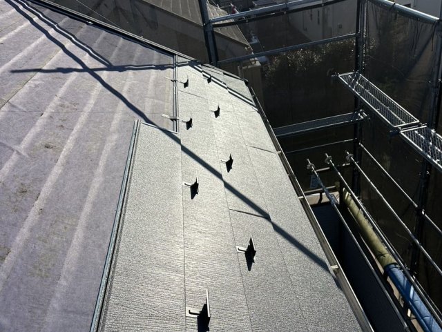 川越市大仙波 外壁塗装 屋根 ガルバ張り ミヤケン