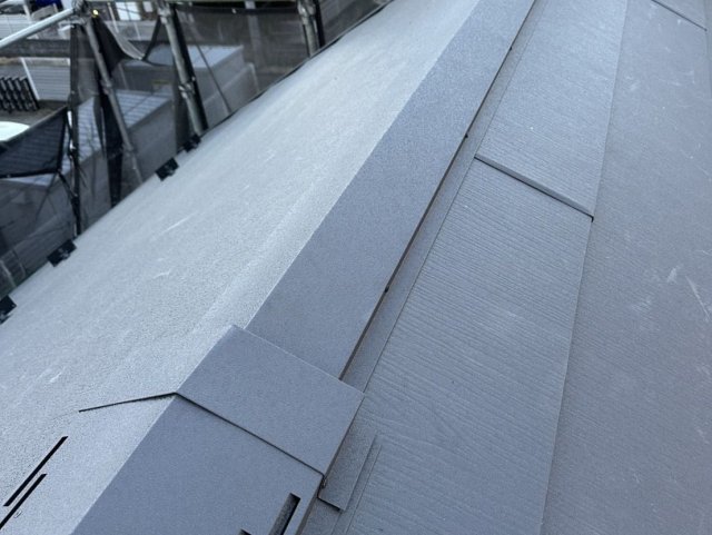 川越市大仙波 外壁塗装 屋根 棟板金設置 ミヤケン