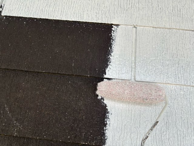 狭山市入間川 屋根外壁塗装 屋根 下塗り1 ミヤケン