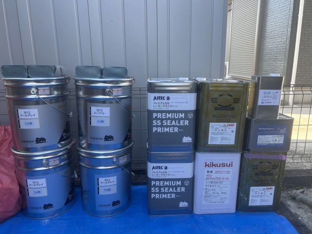 川越市大仙波 外壁塗装 材料一式 ミヤケン