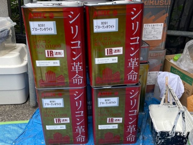 さいたま市桜区 屋根外壁塗装 材料一式2 ミヤケン