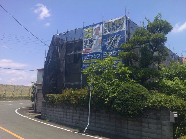 川越市福田 外壁塗装 足場 ミヤケン