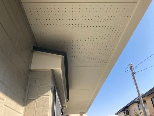 川越市 屋根外壁塗装工事 軒天 完了 ミヤケン
