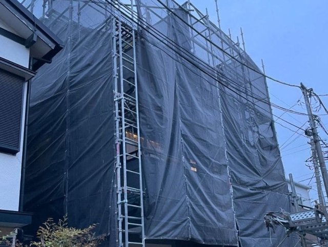 さいたま市桜区 屋根外壁塗装 足場 ミヤケン