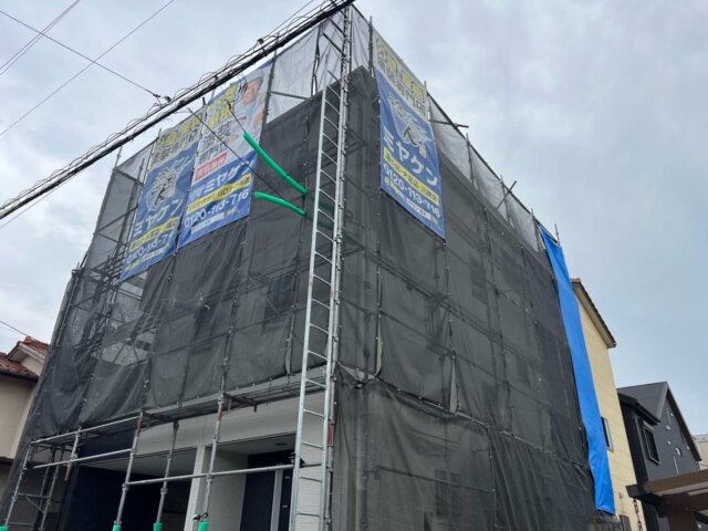 さいたま市中央区 外壁塗装 足場 ミヤケン
