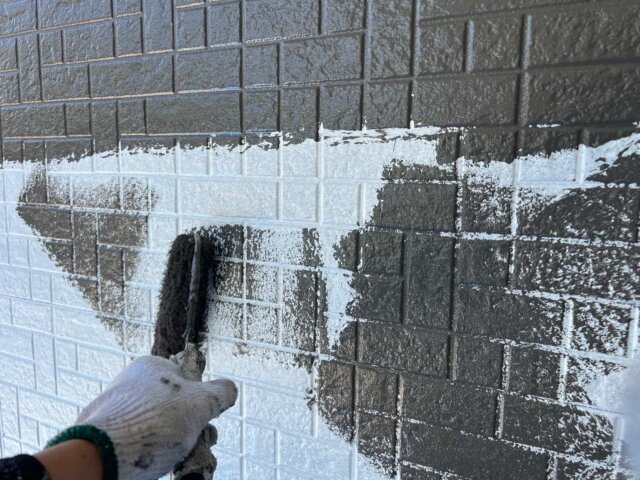 さいたま市中央区 外壁塗装 外壁 上塗り ミヤケン