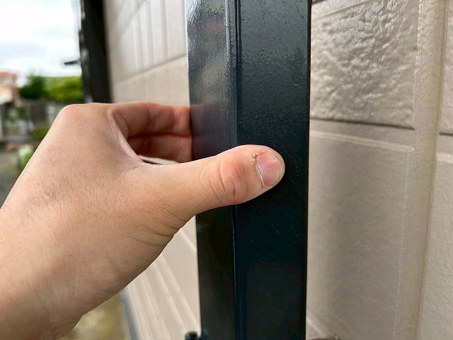 ミヤケン施工｜川越市南大塚 パナホームのお家の雨樋5年後の塗膜状態